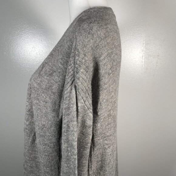 Dorothy Perkins Gray Tan V Neck Open Front Long Sleeve Cardigan Sweater S - Picture 7 of 14